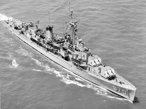 USN Navy Ship Print USS FECHTELER DDR 870 US Naval Destroyer 